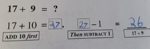 Math Tip! If your child can count by 10 and count down 1, they can